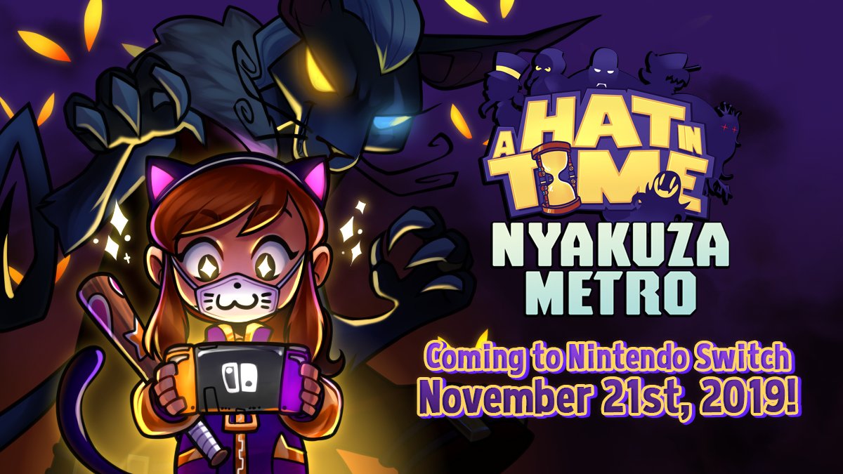 Вы сейчас просматриваете Дополнение Nyakuza Metro для A Hat in Time станет доступно 21 ноября на Nintendo Switch