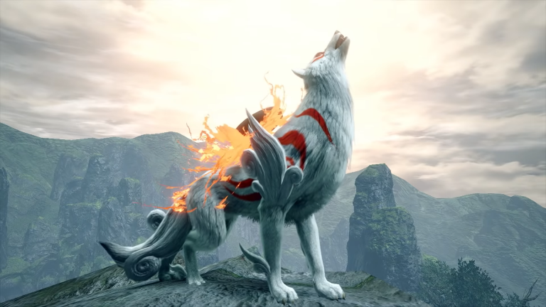 Read more about the article Capcom показала трейлер коллаборации Monster Hunter Rise с Okami